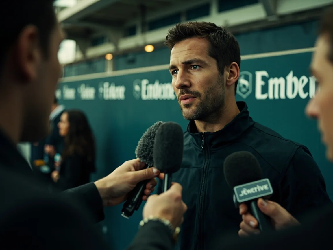 Press conference microphones